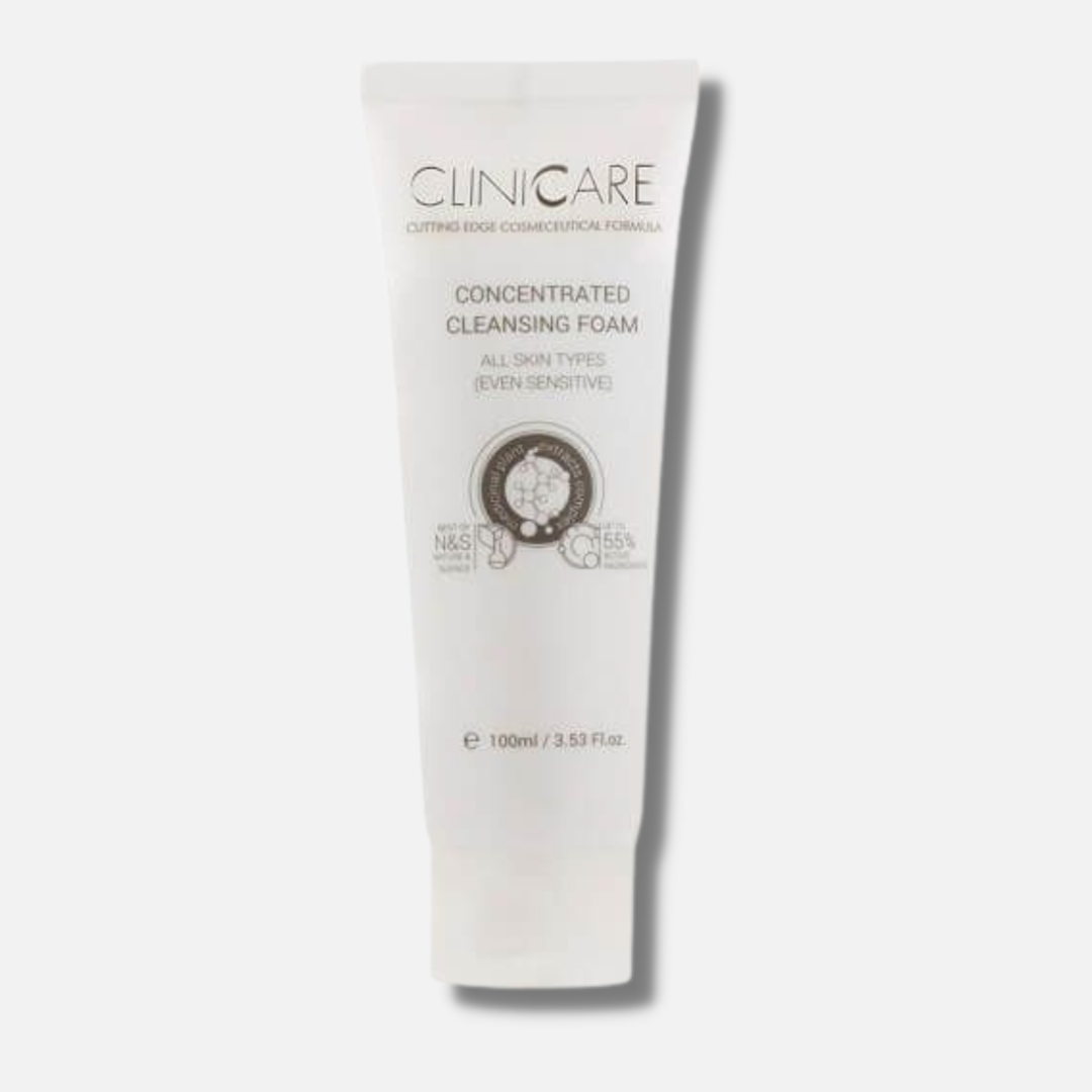 CLINICCARE Concentrated Cleansing Foam 100ml - Refreshing facial cleanser for deep cleansing and radiant skin