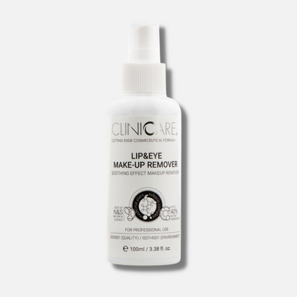CLINICCARE Lip &amp; Eye Make-Up Remover 100ml - Effortlessly remove makeup from lips and eyes with our gentle and effective formula
