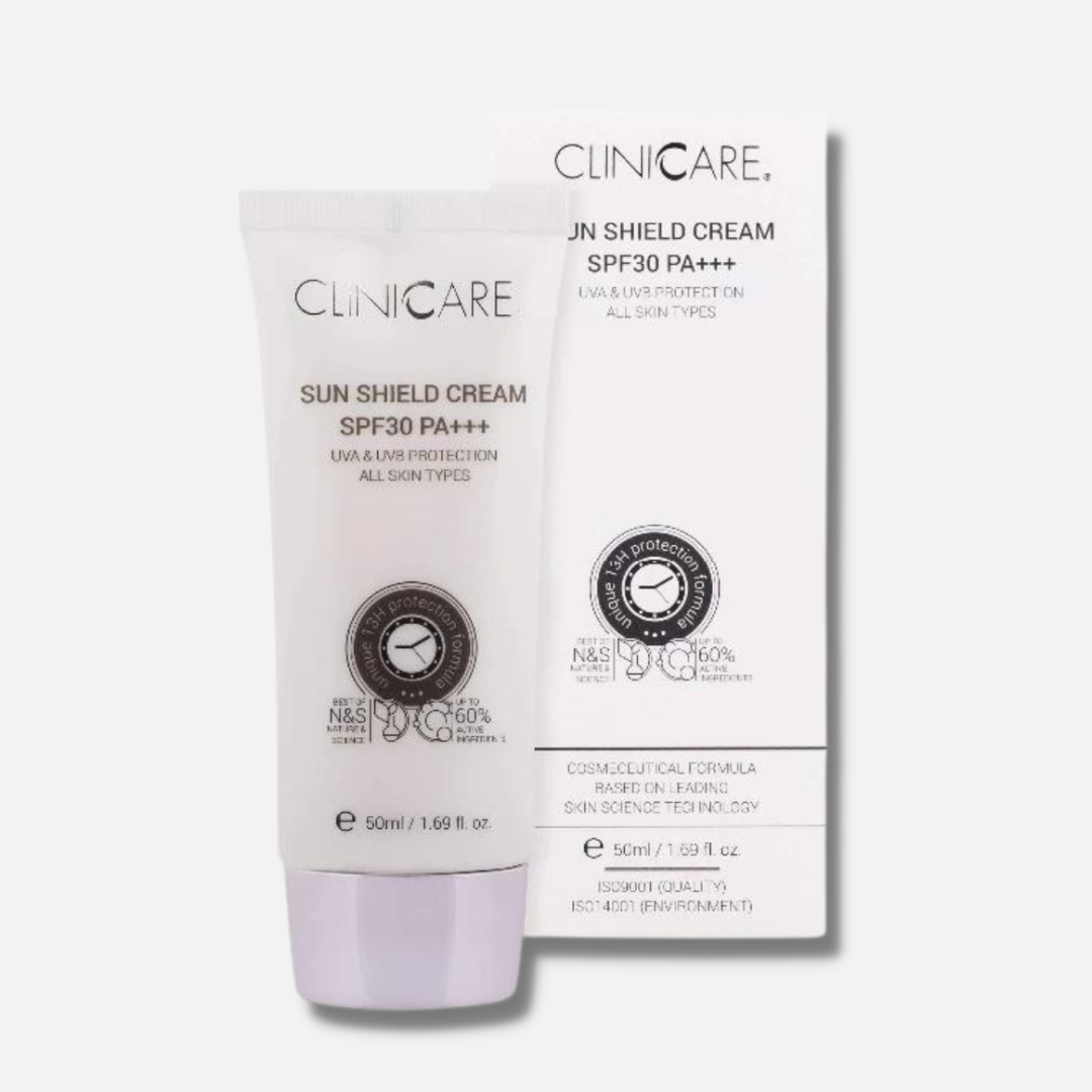 CLINICCARE Sun Shield Cream SPF30 50ml - Protect your skin from harmful UV rays with our effective sun shield cream for a safe and sun-kissed glow