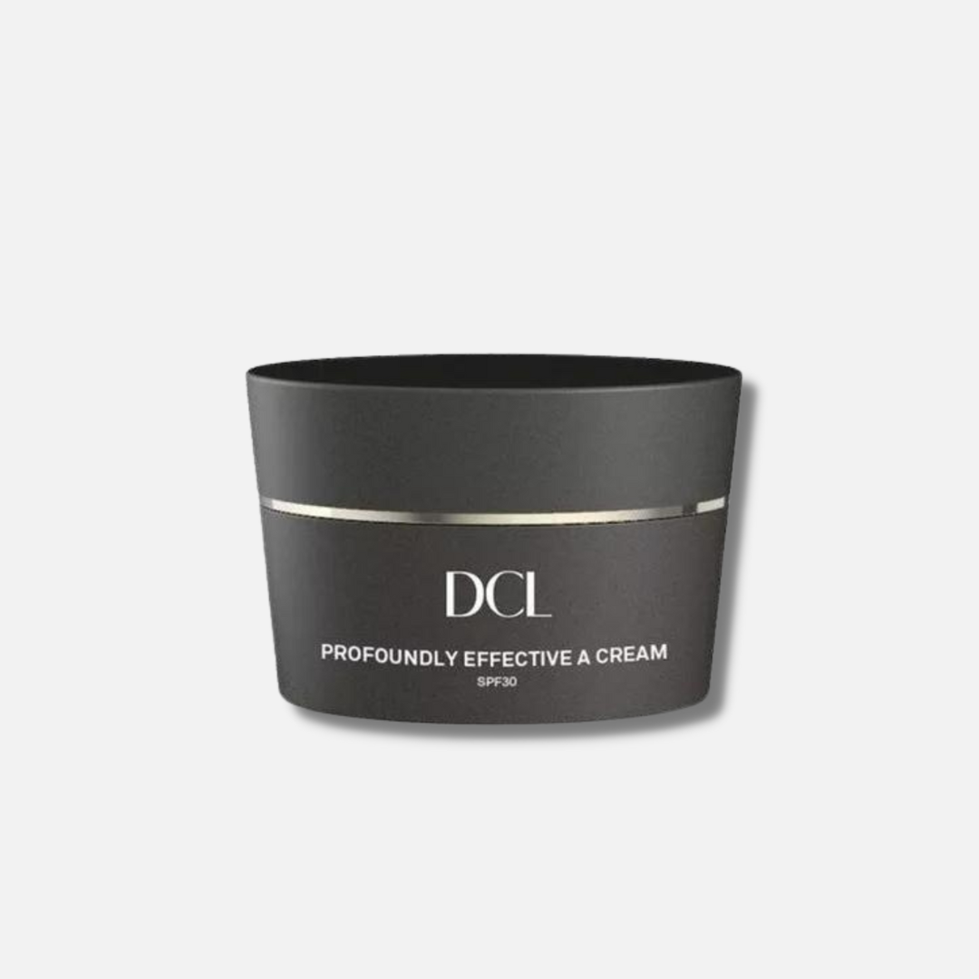 DCL SKINCARE Profoundly Effective A Cream SPF 30: Achieve profound skin transformation with DCL SKINCARE Profoundly Effective A Cream SPF 30, a powerful anti-aging cream enriched with retinol that helps reduce the appearance of fine lines, wrinkles, and discoloration while providing sun protection for a youthful and radiant complexion.