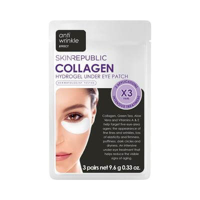 Skin Republic SKIN REPUBLIC Collagen Hydrogel Under Eye Patches (3 Pairs) | Beautology.