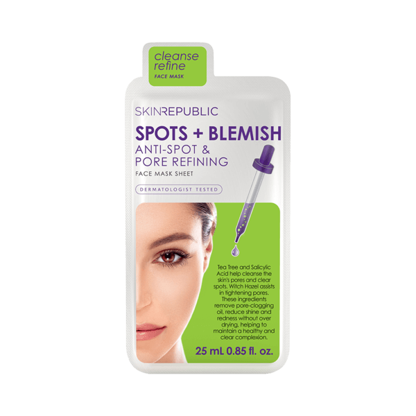Skin Republic SKIN REPUBLIC Spots + Blemish Face Sheet Mask | Beautology.