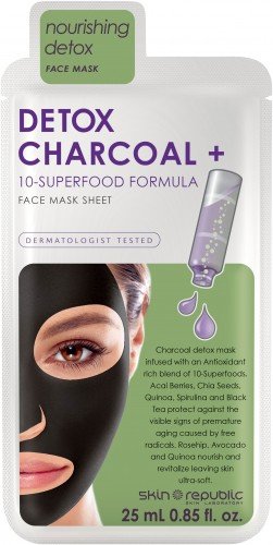 Skin Republic SKIN REPUBLIC Detox Charcoal + 10 Superfood Formula Face Sheet Mask | Beautology.