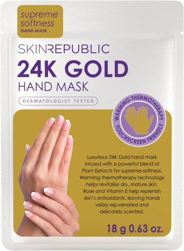Skin Republic SKIN REPUBLIC 24K Gold Foil Hand Mask | Beautology.